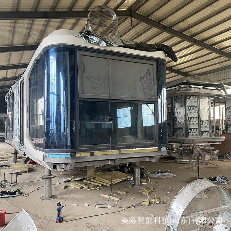 户外网红民宿小屋棚房度假村露营基地平顶撑杆实木结构酒店帐篷