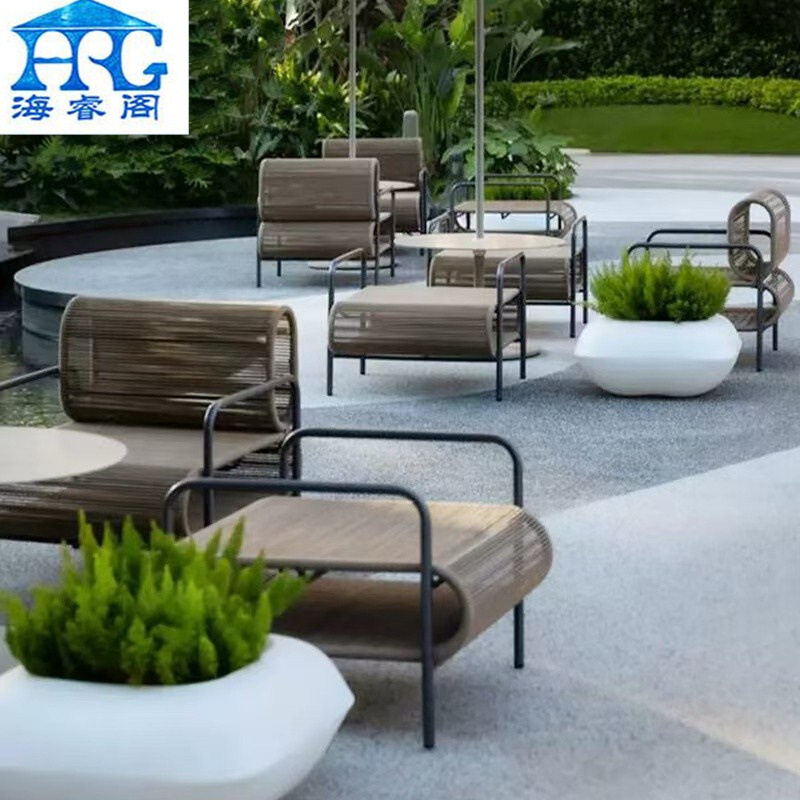 户外藤编沙发椅庭院酒店花园阳台茶几铝合金室外防水家具休闲藤椅,住宅家具,户外沙发,淘宝优惠券,粉丝福利购,淘宝优惠卷