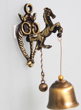 复古怀旧风格动物门铃铛金属铁铃铛风铃挂饰墙壁马大象猫头鹰造型