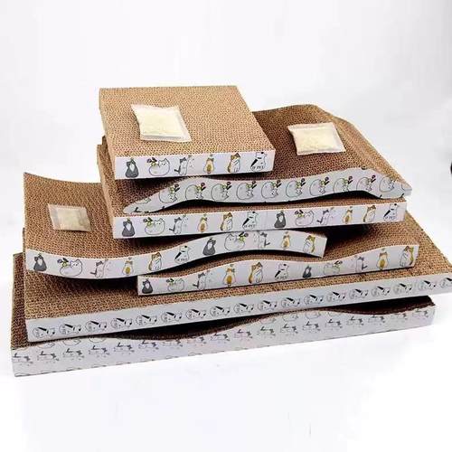 猫抓板直板耐磨不掉屑大号猫咪磨抓板瓦楞纸防抓猫玩具波浪猫爪板