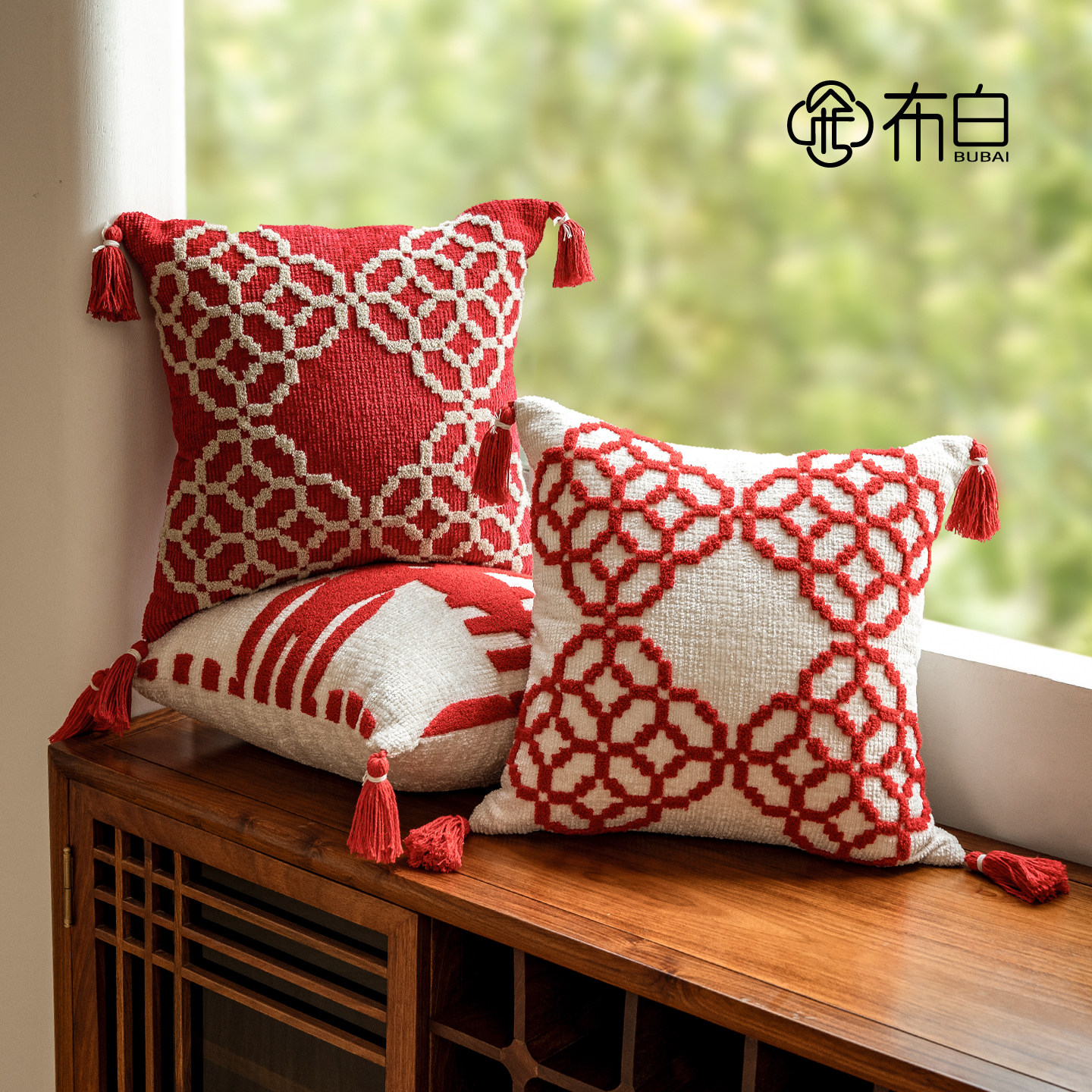 新中式抱枕绒毛节日喜庆客厅国风红色乔迁婚庆婚房腰枕新款可拆洗,居家布艺,靠垫/抱枕,淘宝优惠券,粉丝福利购,淘宝优惠卷