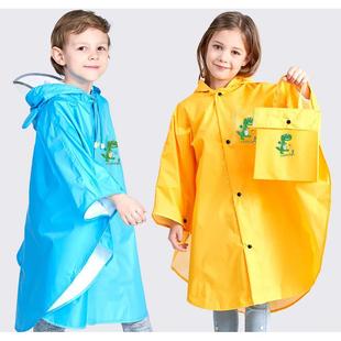 儿童雨衣定制幼儿园男女童自行车中小学生雨披定做LOGO书包位斗篷