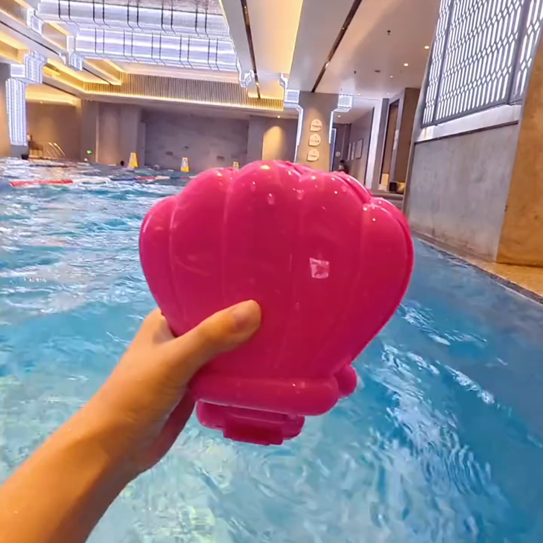 练习闭气潜水训练游泳海草玩具鱼雷粉色大贝壳4个美人鱼女孩游泳