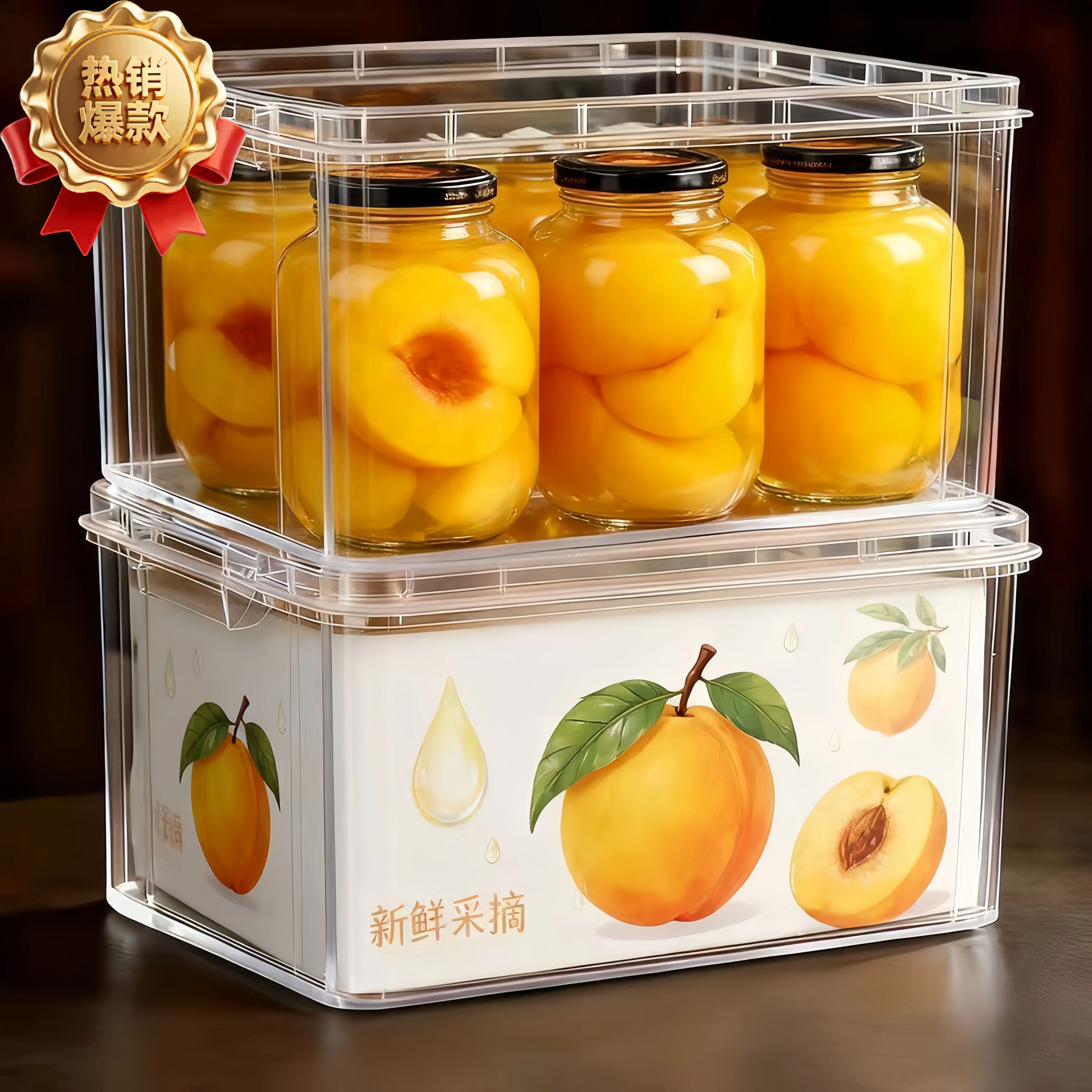 【无防腐剂】黄桃獾头水果罐头