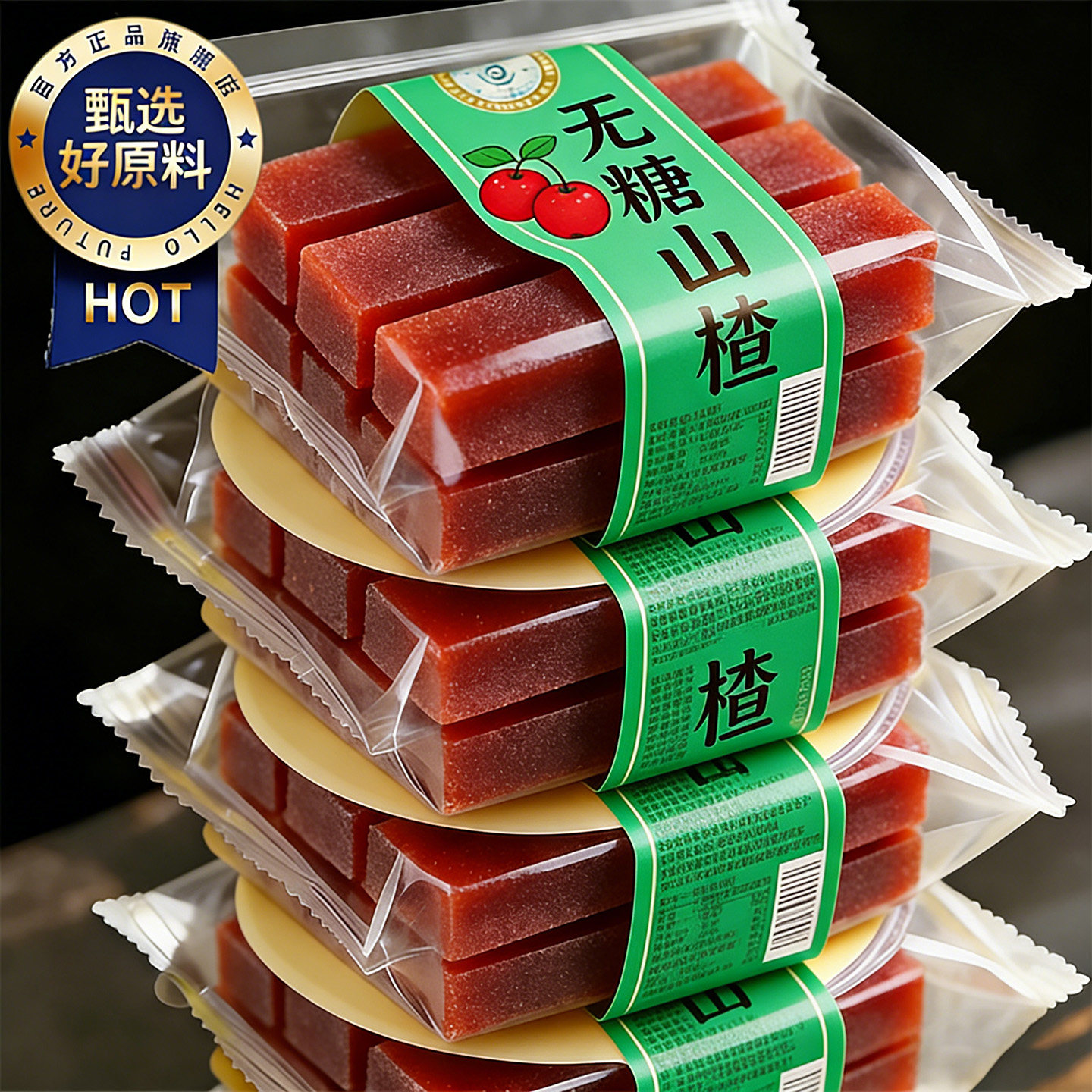 纯天然山楂糕无添加官方旗舰店独立小包装木糖醇山楂糕条酸甜开胃