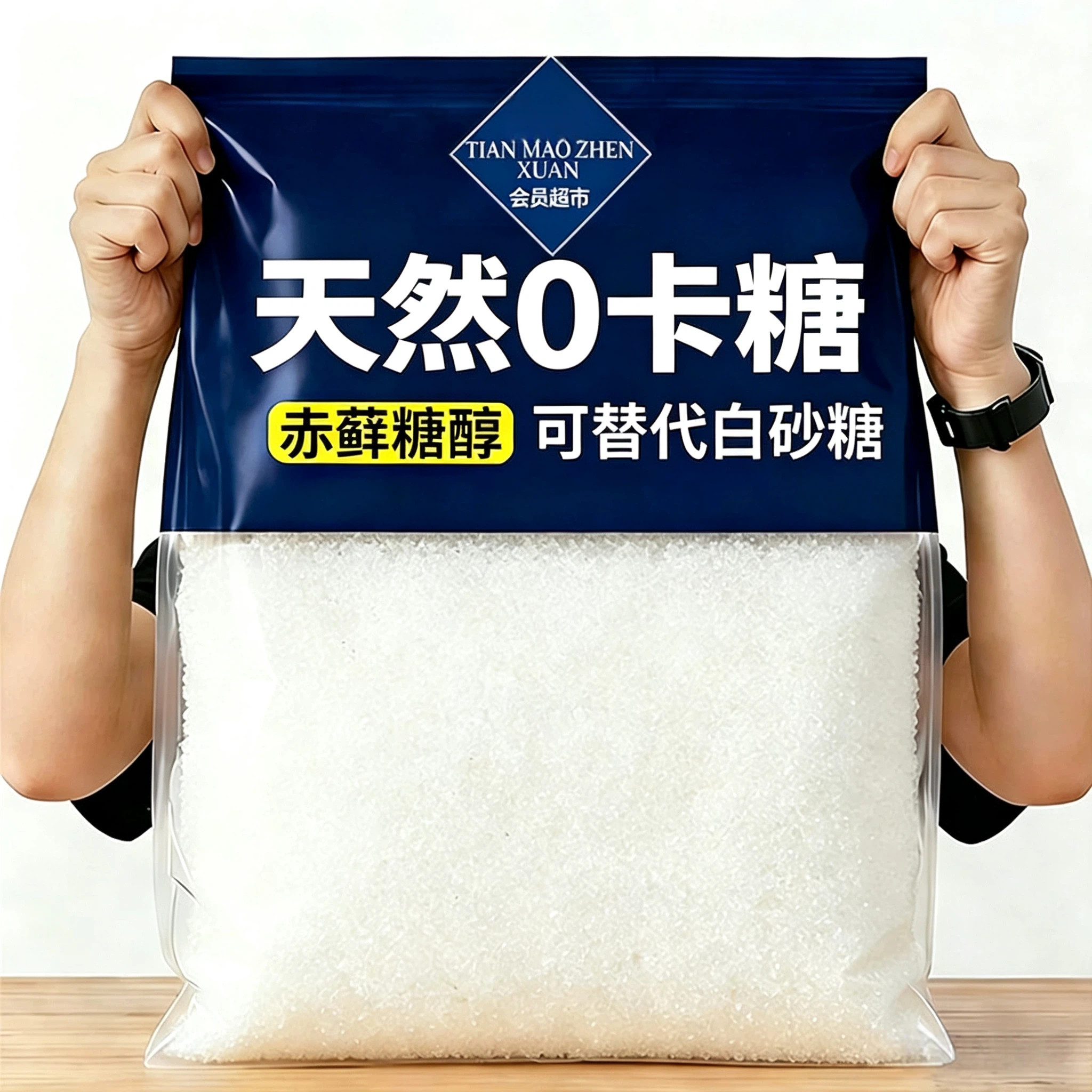 赤藓糖醇官方旗舰店木糖醇代糖糖尿人专用不升糖白糖无糖食品代糖