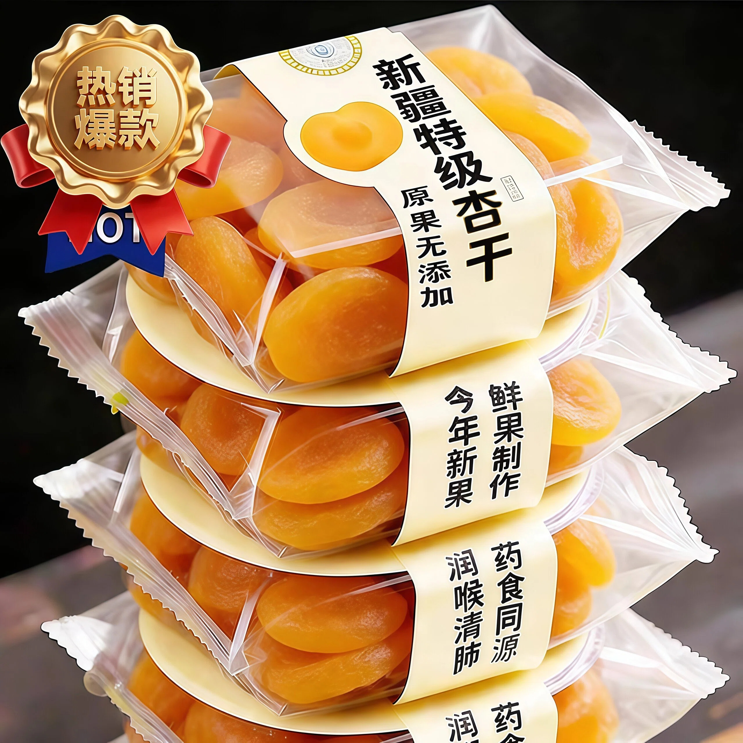 农科院金杏干官方旗舰店新疆特级无糖无添加糖人可食天然果脯蜜饯