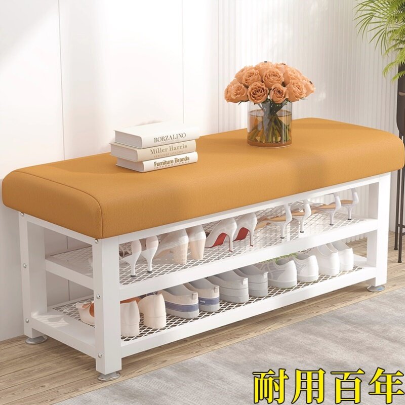 换鞋凳家用门口进门可坐式穿鞋凳玄关软包轻奢创意鞋柜长条凳鞋架