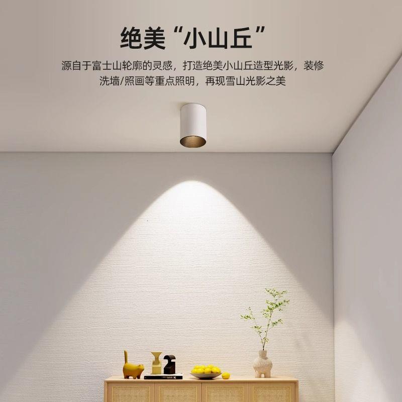 奶油风明装射灯防眩洗墙图片