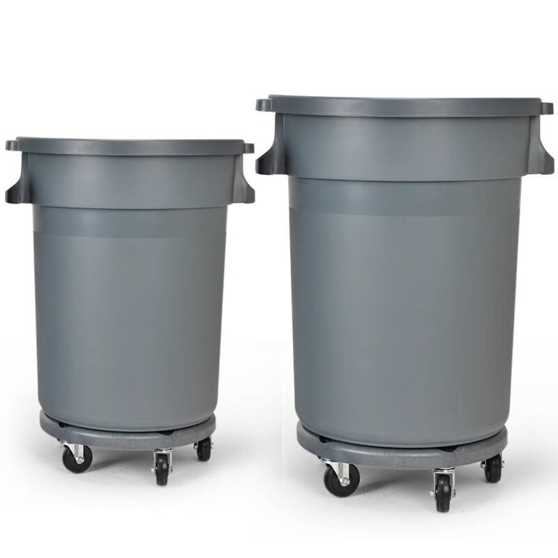 白云大容量可移动垃圾桶带轮餐饮餐厅酒店商用环卫保洁塑料大圆桶