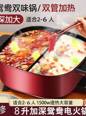 电火锅家用鸳鸯韩式多功