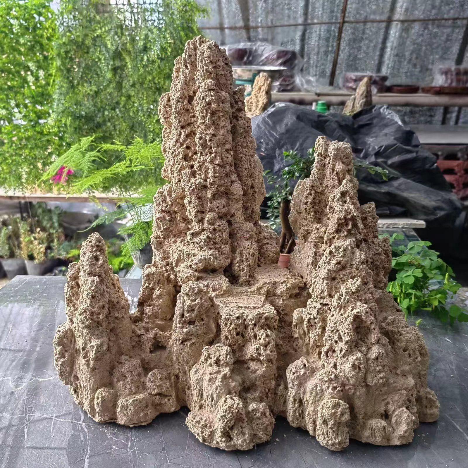 山水盆景天然吸水石品质