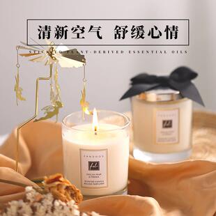 现货香薰蜡烛祖某龙同款英国梨蓝风铃礼盒套装简约香氛礼品蜡烛杯