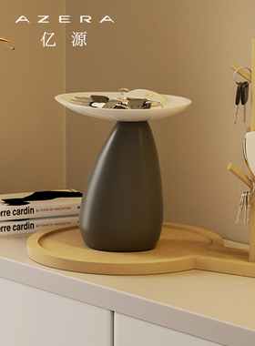 石来运转收纳摆件简约现代客厅电视柜创意入户进门托盘高级感装饰