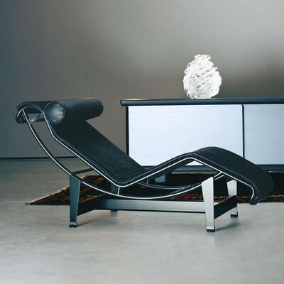 意式全真皮沙发躺椅Cassina LC4奶牛皮阳台轻奢设计师单人休闲椅