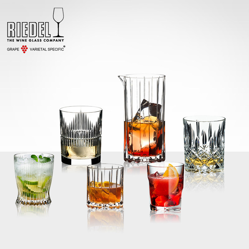 奥地利RIEDEL威士忌杯烈酒杯洋酒杯水杯果汁杯复古刻花工艺玻璃杯