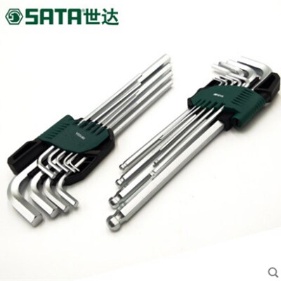 世达9件铬钒钢球头内六角扳手组套09101A/09103A 09105A 09107A