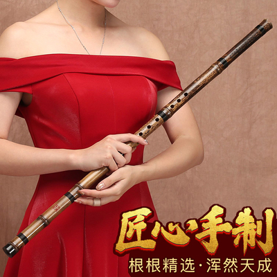 湛文兵紫竹箫洞箫初学六八孔萧高档乐器入门专业演奏级洞萧长箫古