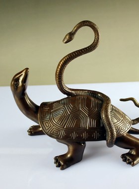 大仕缘 铜工艺品家居招财摆件蛇龟生日祝寿礼品家居摆件