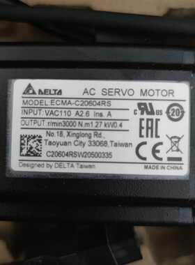 全新原包装B2台达400瓦伺服电机ECMA-C20604RS  ECMA-C20604SS