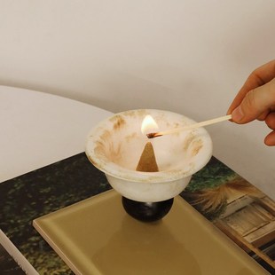 鼠尾草圣木雪松杖净化空间助眠天然植物碗豆香薰陶瓷套装 圣诞礼品