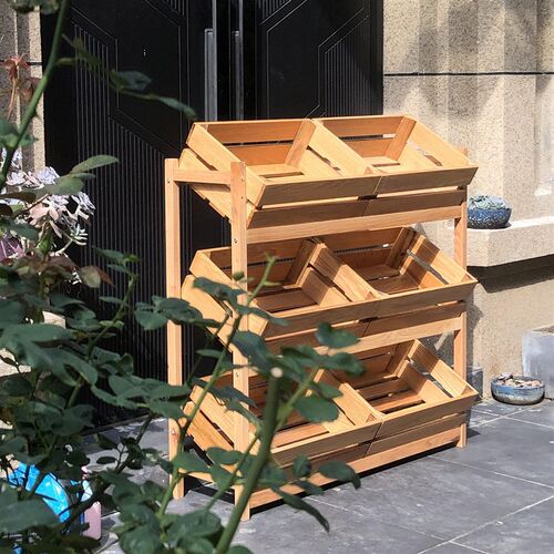 实木果蔬架超市水果店蔬菜零食货架展示架生鲜收纳架定制徐氏木业