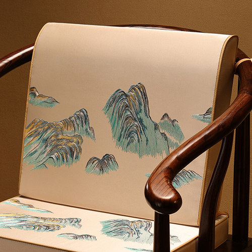 新中式红木沙发垫罗汉床垫办公室椅子实木家具椅子腰靠垫大靠背垫