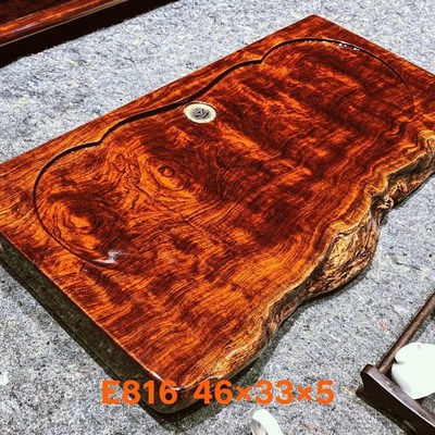 巴花实木茶盘极品水波整板巴西花梨木实木茶盘黑檀木茶盘茶台功夫