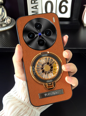 vivoX100手机壳V2309A全包防摔金属镜头V0ⅰx100pro保护磨砂皮套v2324a曲面屏5g差100网红创意支架男高档耐脏