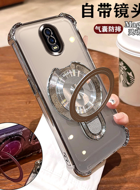 适用OPPOR17手机壳PBEM00镜头膜全包oppr17新年版pbet00四角防摔气囊ins高颜值软壳简约男女0pp0创意磁吸支架