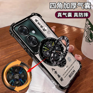 适用OPPOReno11F手机壳CPH2603风生水起支架ren011f四角防摔气囊5G镜头全包0pp0八方来财ins奢华男女简约外壳