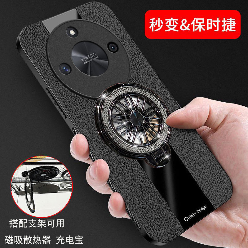 适用华为畅享70X手机壳BRE一AL80高档磨砂保护皮套HUAWEI畅想70x活力版BRE-AL00a全包防摔高档男5g陀螺带支架