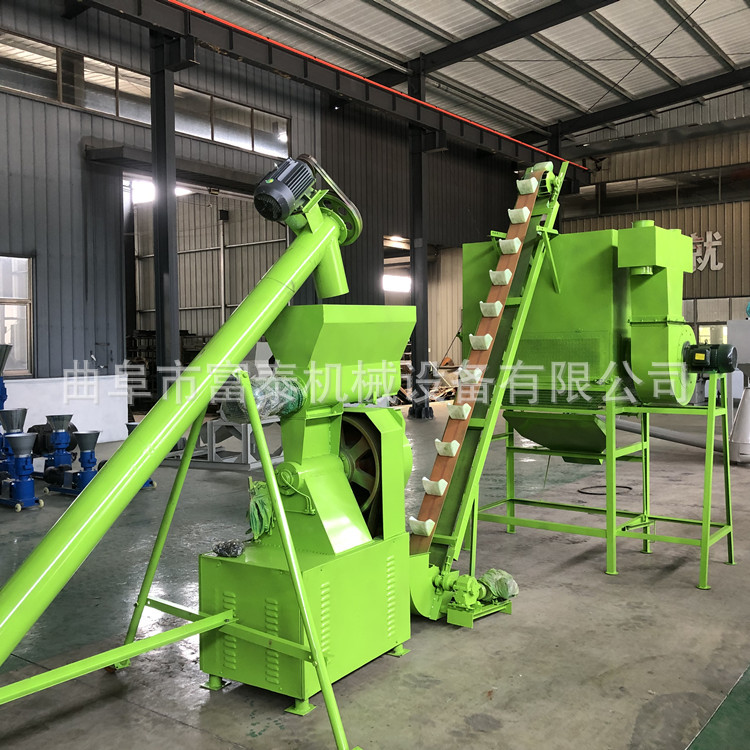 玉米粉草粉混合颗粒机鸡鸭鹅饲料制粒机畜禽养殖饲料颗粒成套设备
