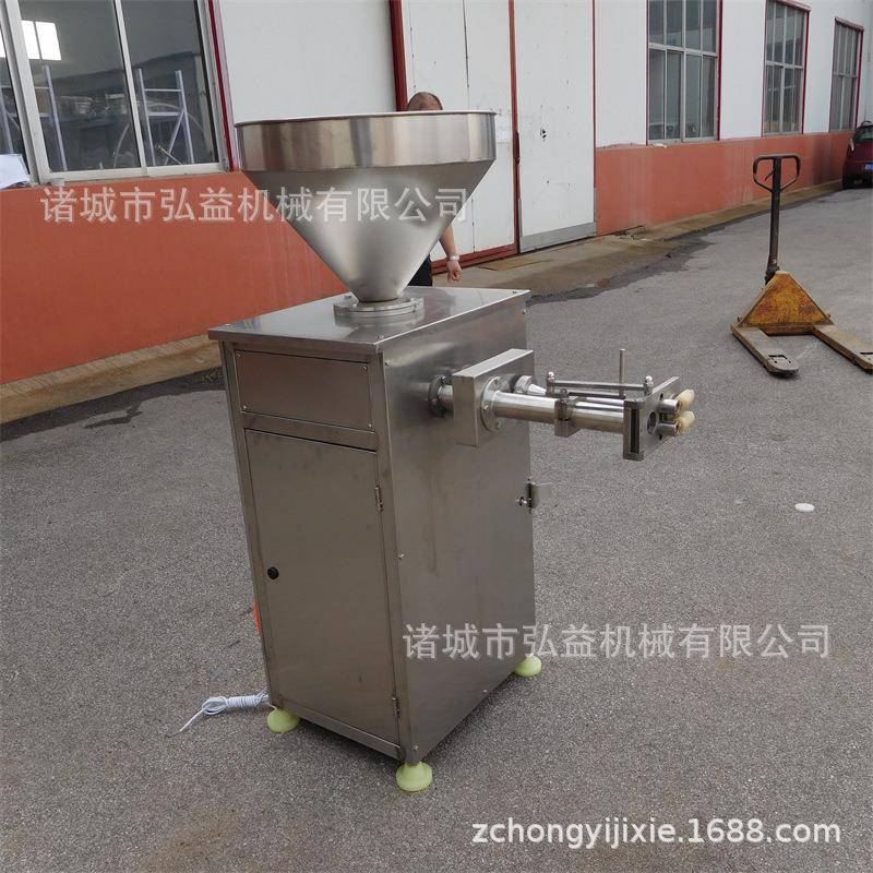 羊肠衣猪肠衣肠类制品灌装成套设备双管不锈钢高速粉肠灌肠机