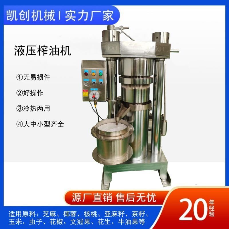 小型坚果冷榨机核桃油葵油压榨过滤一体机220V冷热两用液压榨油机