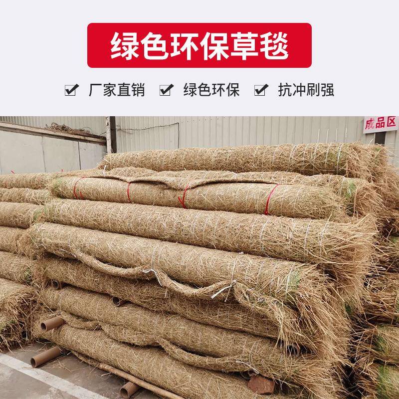 产生河道护毯坡草毯植物纤维椰丝生态网加筋带草籽混椰合丝毯