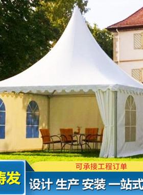 锥欧式尖顶篷棚顶帐篷顶车蓬展02156览会帐篷四柱婚吊庆活动白色