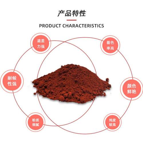 化砖铁红水泥PC地混坪凝土用大红氧粉铁绿塑料油漆着色氧化铁130/