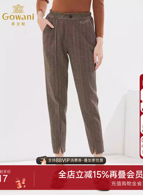 乔万尼秋装新款休闲裤商场同款复古气质显瘦长裤EI4F547901