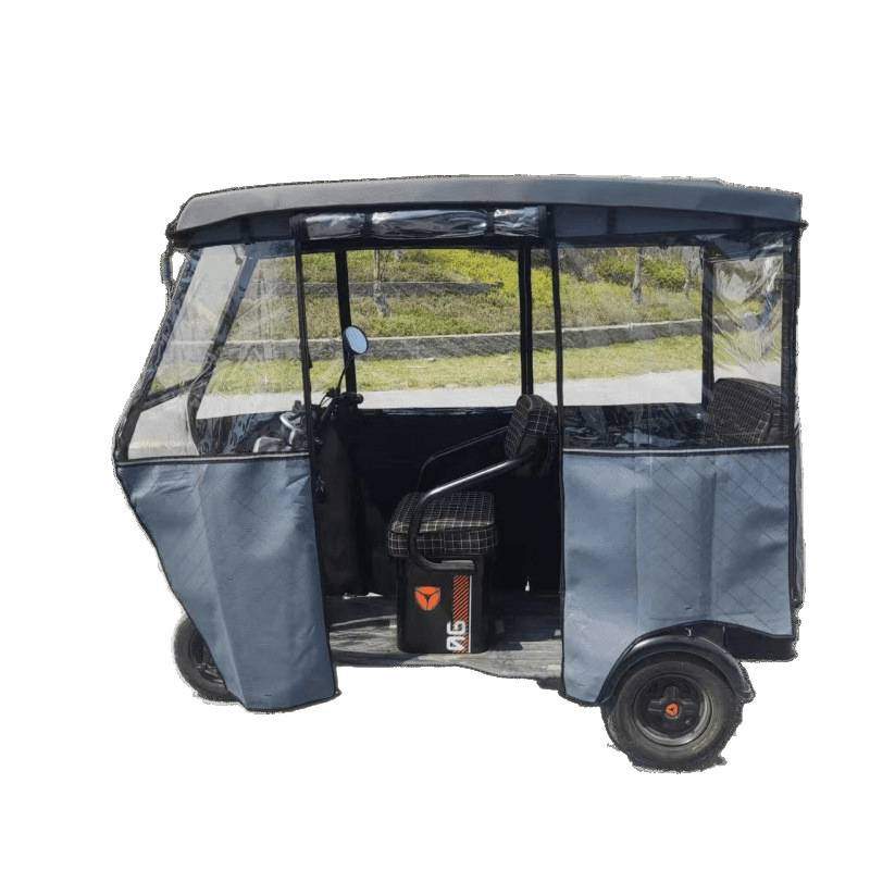新款不皮小巴士车棚加厚双层保暖雨帘雨布简易三轮车棚雨棚厂