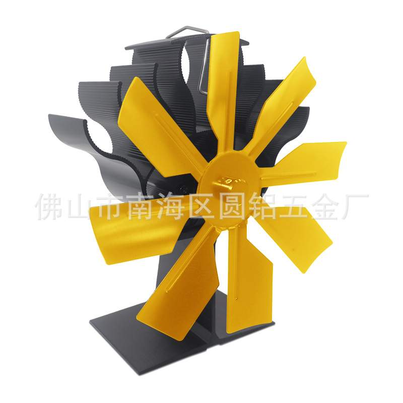 2025新款源头工厂直销壁炉风扇8叶片热动力取暖扇