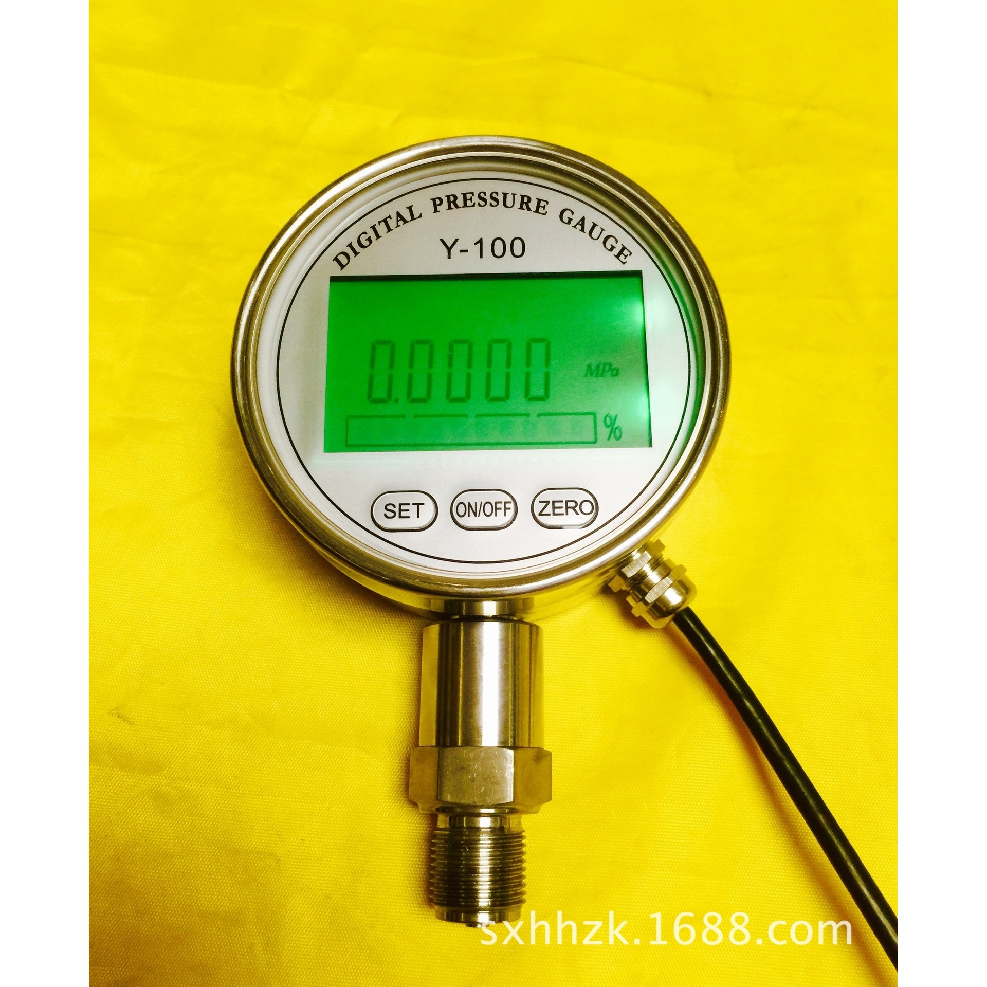 数显压力变送器，Y100不锈钢压力表外壳，液晶带背光显示4-20mA