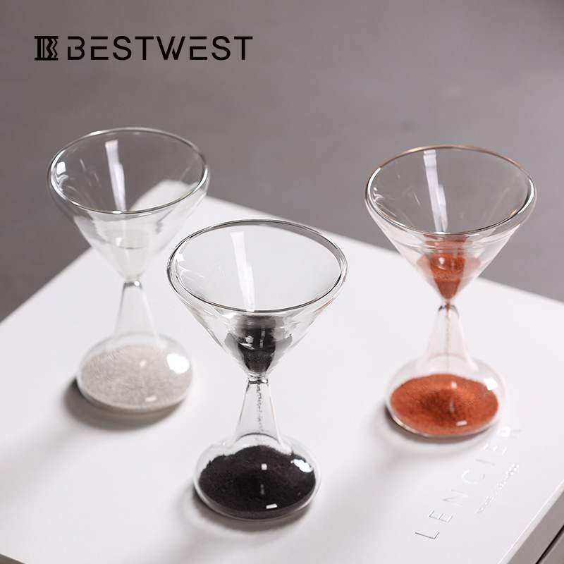 彩色沙子玻璃沙漏1分钟计时器 家居书房桌面软装饰品