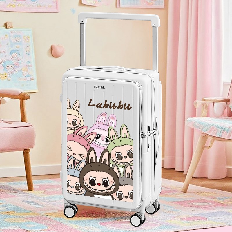 侧开盖深仓卡通定制行李箱2025新款前开口女拉杆旅行24寸密码箱子