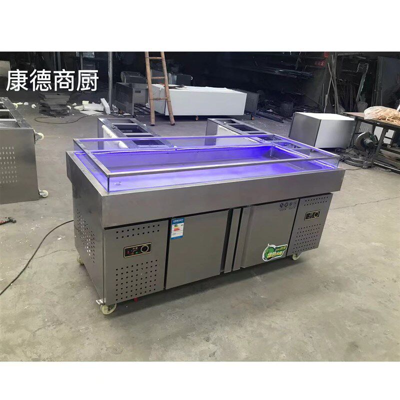 冰台海鲜菜品不锈钢商用急冻台展示柜水产鱼肉冷冻冷藏卧式点菜柜
