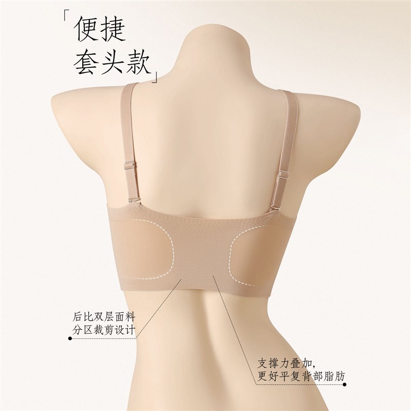 粉底液内衣2.0新款隐形无痕肤色薄款软支撑细肩带美背女文胸罩夏图片