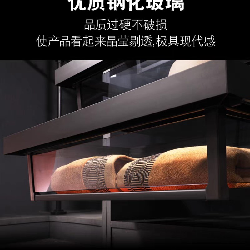 衣柜拉篮抽屉式伸缩滑轨抽拉篮衣帽间裤架内置收纳储物金属玻璃篮