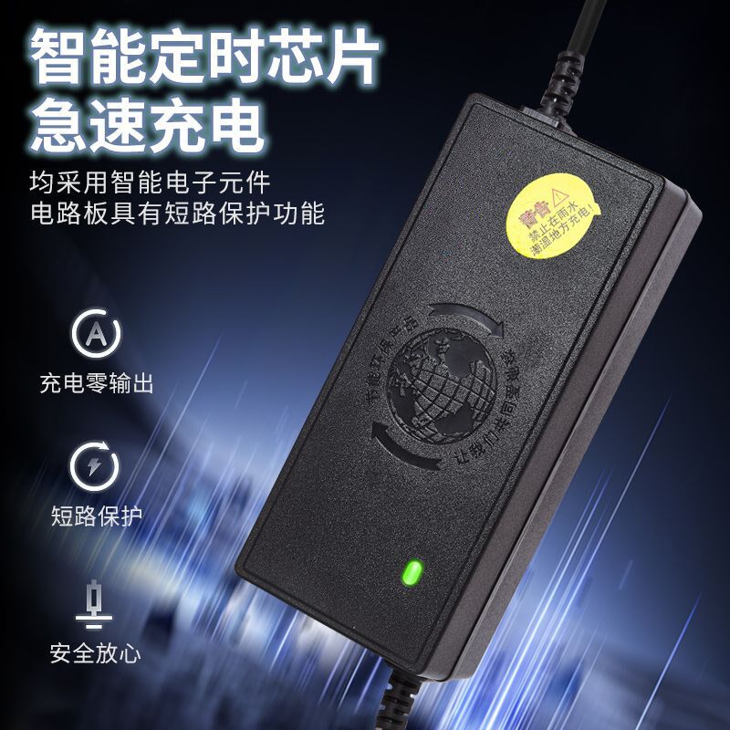适用天能电池锂电池充电器48V12A20AH30AH32AH三元锂电瓶通用快充
