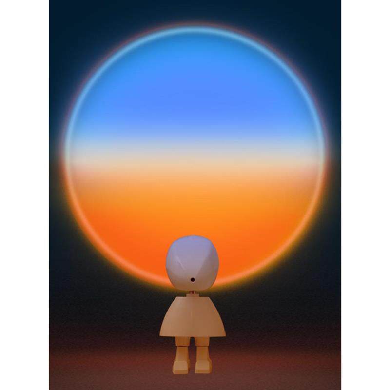 彩虹投影灯破晓宇航员日落灯夕阳落日灯机器人氛围星空小夜灯女生