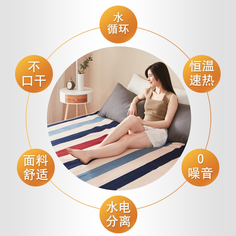 水暖电热毯双人通用水循环水暖毯智能双控双温电热毯